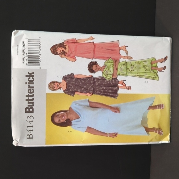 Butterick B4143 Uncut Sewing Pattern Vintage Women's Separates Size 22W,24W,26W - Picture 1 of 4